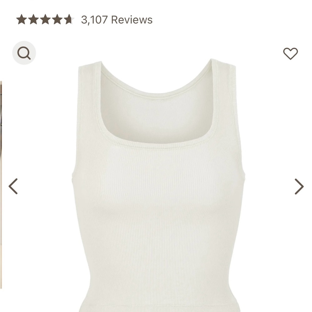 SKIMS NWT Bone XS Cotton Rib Tank